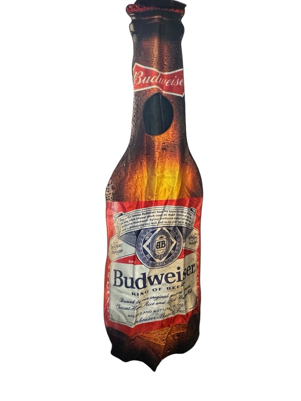 BUDWEISER Bottle Adult Costume Halloween Funny King Of Beers Unisex One Size